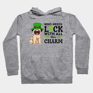 St. Patricks Leprechaun Pug, I Love my Pug Hoodie